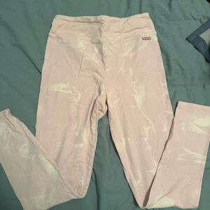 Vans Light pink & yellow sports leggings